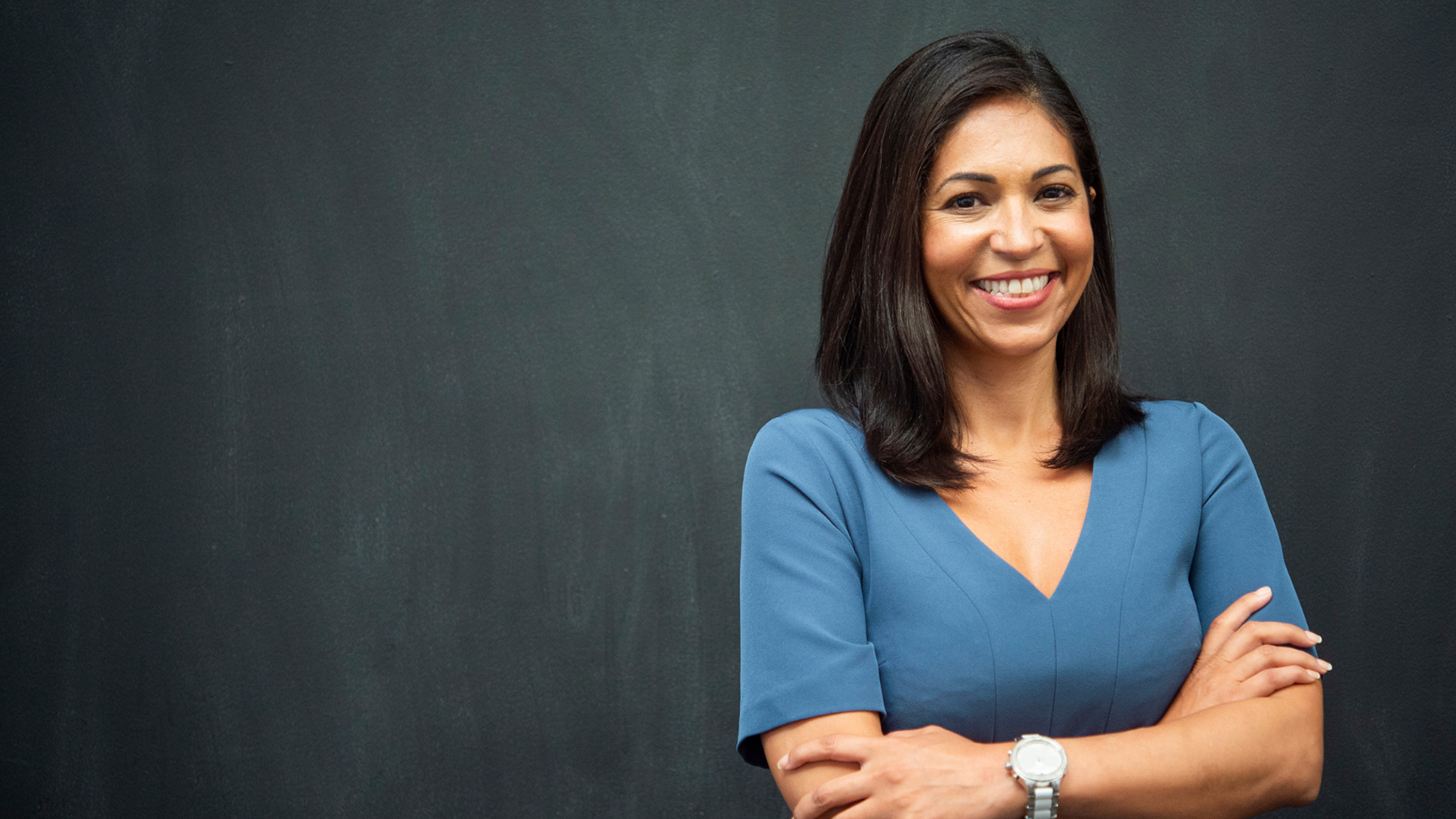 teacher at blackboard